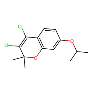2H-1-Benzopyran, 3,4-dichloro-2,2-dimethyl-7-(1-methylethoxy)- structure