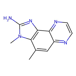 3,4-二甲基-3H-咪唑并(4,5-f)喹喔啉-2-胺 structure