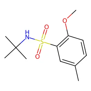 N-tert-butyl-2-methoxy-5-methylbenzenesulfonamide structure