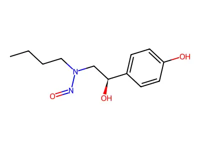 (R)-alpha-((Butylnitrosoamino)methyl)-4-hydroxybenzenemethanol structure