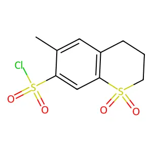 3,4-Dihydro-6-methyl-2H-1-benzothiopyran-7-sulphonyl chloride 1,1-dioxide structure