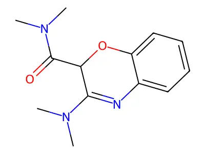 2H-1,4-Benzoxazine-2-carboxamide, N,N-dimethyl-3-(dimethylamino)- structure