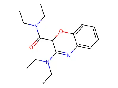 3-(Diethylamino)-N,N-diethyl-2H-1,4-benzoxazine-2-carboxamide structure