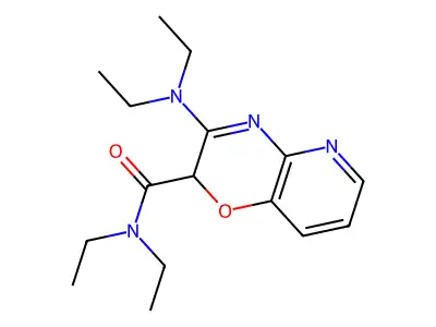 2H-Pyrido(3,2-b)(1,4)oxazine-2-carboxamide, N,N-diethyl-3-(diethylamino)- structure