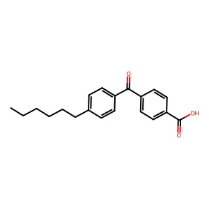4-(4-己基苯甲酰基)苯甲酸 structure
