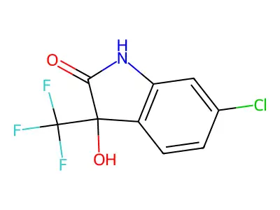 6-Chloro-3-hydroxy-2-oxo-3-(trifluoromethyl)indoline structure