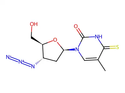3'-Azido-3'-deoxy-4-thiothymidine structure