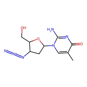 5-Methyl-3'-azido-2',3'-dideoxyisocytidine structure