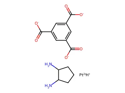 1,3,5-Benzenetricarboxylic acid, platinum complex structure