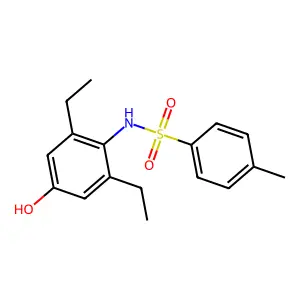 Benzenesulfonamide, N-(2,6-diethyl-4-hydroxyphenyl)-4-methyl- structure