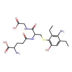 Glycine, N-(3-amino-2,4-diethyl-6-hydroxyphenyl)-N-L-gamma-glutamyl-L-cysteinyl)- structure