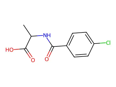 (2S)-2-[(4-chlorophenyl)formamido]propanoic acid structure
