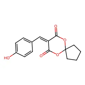6,10-Dioxaspiro[4.5]decane-7,9-dione, 8-[(4-hydroxyphenyl)methylene]- structure