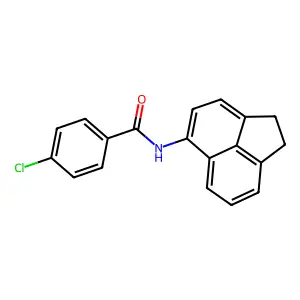 4-chloro-N-(1,2-dihydroacenaphthylen-5-yl)benzamide structure