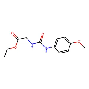 Ethyl 2-(3-(4-methoxyphenyl)ureido)acetate structure
