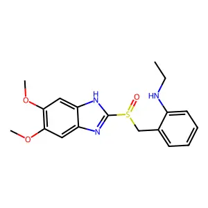 2-(2-Ethylaminobenzylsulfinyl)-5,6-dimethoxybenzimidazole structure