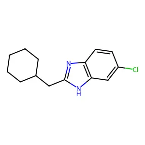 6-chloro-2-(cyclohexylmethyl)-1H-benzimidazole structure