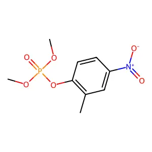 Dimethyl 2-methyl-4-nitrophenyl phosphate structure