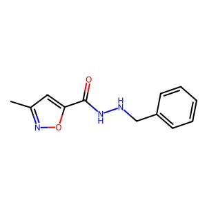 5-Isoxazolecarboxylic acid, 3-methyl-, 2-benzylhydrazide structure