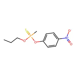 Phosphonothioic acid, methyl-, O-(p-nitrophenyl) O-propyl ester structure