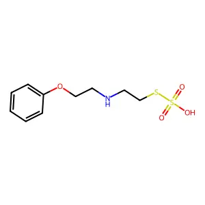 Ethanethiol, 2-(2-phenoxyethyl)amino-, hydrogen sulfate (ester) structure