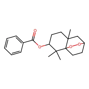 2-Benzoyloxy-1,1,10-trimethyl-6,9-epidioxydecalin structure