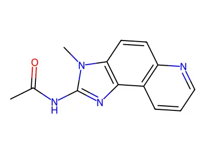 Acetamide, N-(3-methyl-3H-imidazo(4,5-f)quinolin-2-yl)- structure