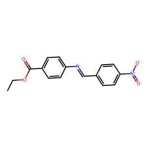 Benzoic acid, 4-[(E)-[(4-nitrophenyl)methylene]amino]-, ethyl ester structure