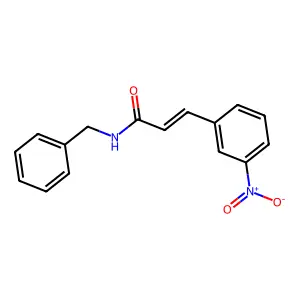 N-benzyl-3-(3-nitrophenyl)prop-2-enamide structure
