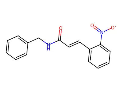 (2E)-N-benzyl-3-(2-nitrophenyl)acrylamide structure