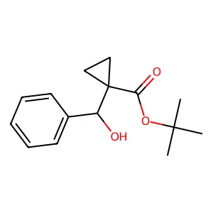 Tert-butyl 1-(hydroxy(phenyl)methyl)cyclopropanecarboxylate structure