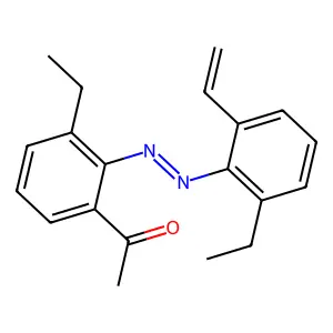 Benzene, 1-acetyl-3-ethyl-2-(2-ethenyl-6-ethylphenylazo)- structure