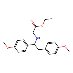 Ethyl 2-(1,2-bis(4-methoxyphenyl)ethylamino)acetate structure