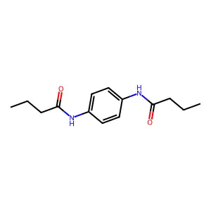 N-[4-(butanoylamino)phenyl]butanamide structure