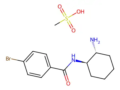 Benzamide, N-(2-aminocyclohexyl)-4-bromo-, trans-, monomethanesulfonate structure