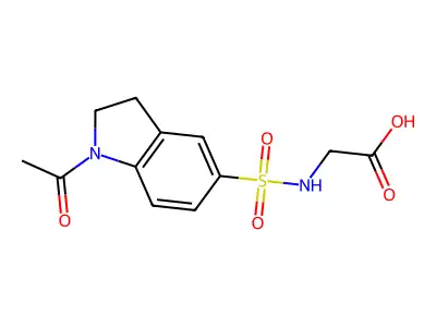 2-[(1-acetyl-2,3-dihydroindol-5-yl)sulfonylamino]acetic Acid structure