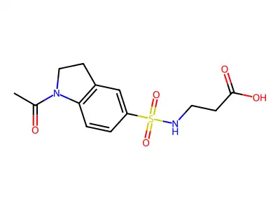 3-{[(1-Acetyl-2,3-dihydro-1H-indol-5-YL)sulfonyl]-amino}propanoic acid structure