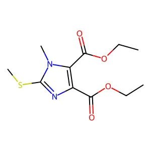 Diethyl 1-methyl-2-(methylthio)-1H-imidazole-4,5-dicarboxylate structure
