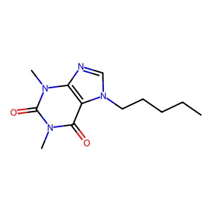 1,3-Dimethyl-7-pentyl-3,7-dihydro-1H-purine-2,6-dione structure