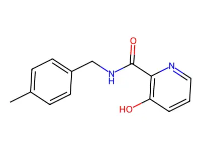 3-hydroxy-N-(p-tolylmethyl)pyridine-2-carboxamide structure