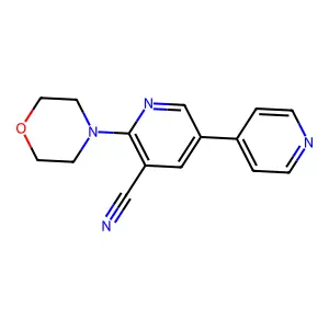 3-Cyano-2-morpholino-5-(pyrid-4-yl)pyridine structure