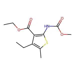 Ethyl 4-ethyl-2-(methoxycarbonylamino)-5-methylthiophene-3-carboxylate structure