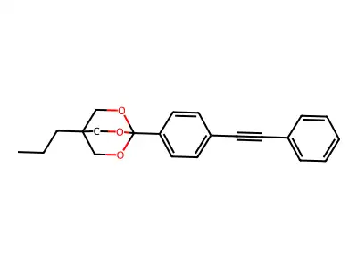 2,6,7-Trioxabicyclo(2.2.2)octane, 1-(4-(phenylethynyl)phenyl)-4-propyl- structure