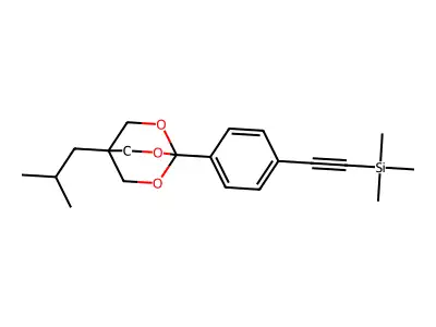 Silane, ((4-(4-(2-methylpropyl)-2,6,7-trioxabicyclo(2.2.2)oct-1-yl)phenyl)ethynyl)trimethyl- structure