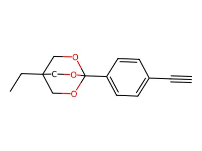 2,6,7-Trioxabicyclo(2.2.2)octane, 4-ethyl-1-(4-ethynylphenyl)- structure