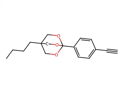2,6,7-Trioxabicyclo(2.2.2)octane, 4-butyl-1-(4-ethynylphenyl)- structure