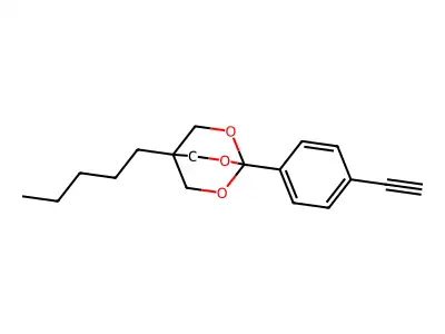 2,6,7-Trioxabicyclo(2.2.2)octane, 1-(4-ethynylphenyl)-4-pentyl- structure