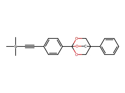 Silane, ((4-(4-phenyl-2,6,7-trioxabicyclo(2.2.2)oct-1-yl)phenyl)ethynyl)trimethyl- structure
