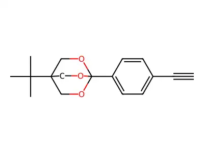 2,6,7-Trioxabicyclo(2.2.2)octane, 4-(1,1-dimethylethyl)-1-(4-ethynylphenyl)- structure