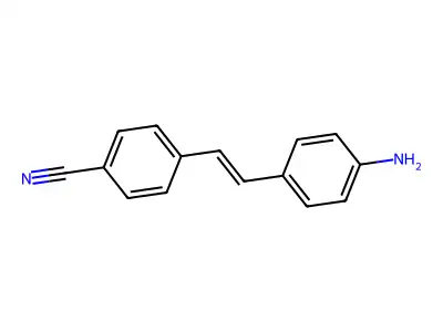 4-Amino-4'-cyanostilbene structure